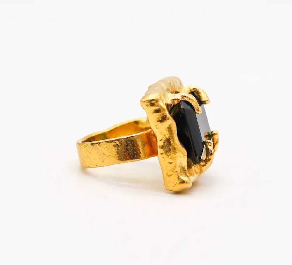 JEAN MAHIE Paris Rare Sculptural Cocktail Ring In… - image 4