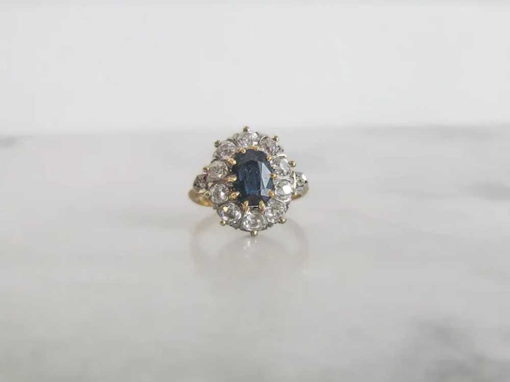 1.7 Carat Art Deco Sapphire and Diamond Platinum … - image 3