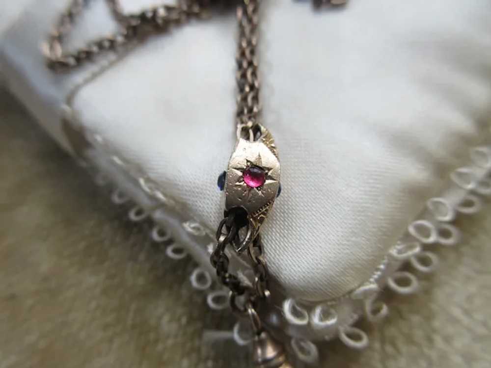 Antique Victorian Ladies Pocket Watch Slide Chain… - image 4