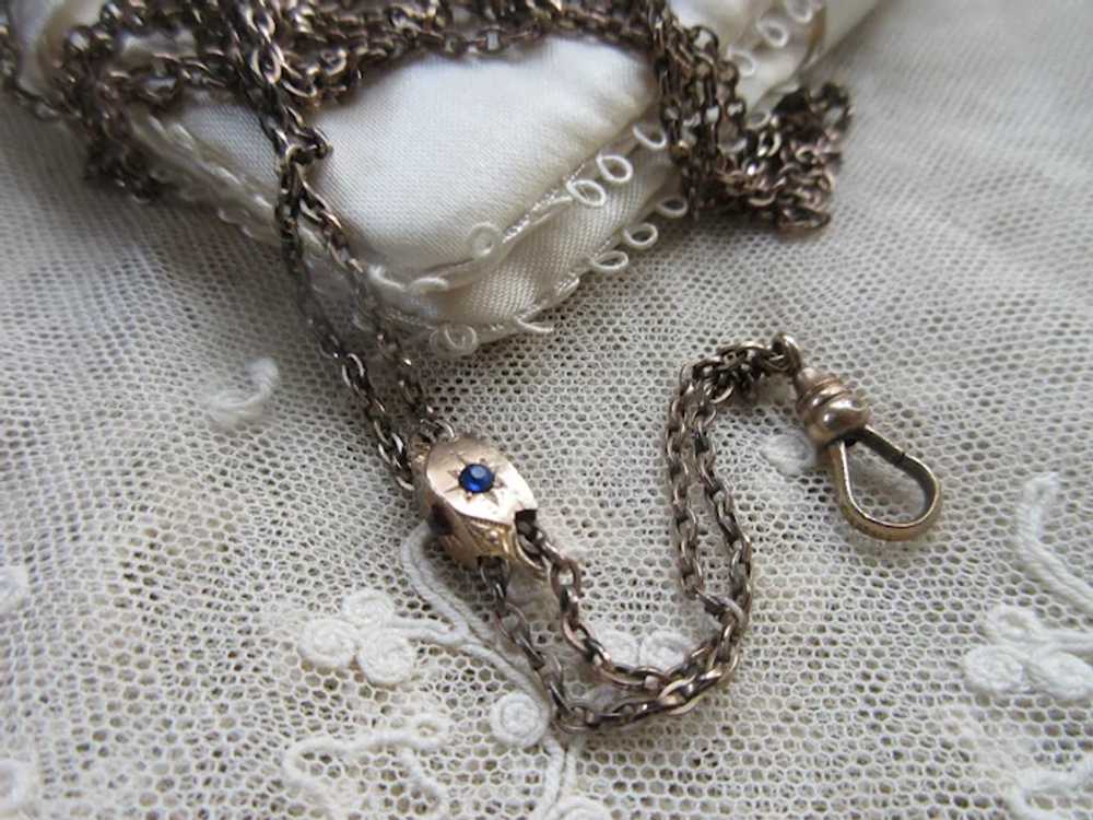 Antique Victorian Ladies Pocket Watch Slide Chain… - image 5