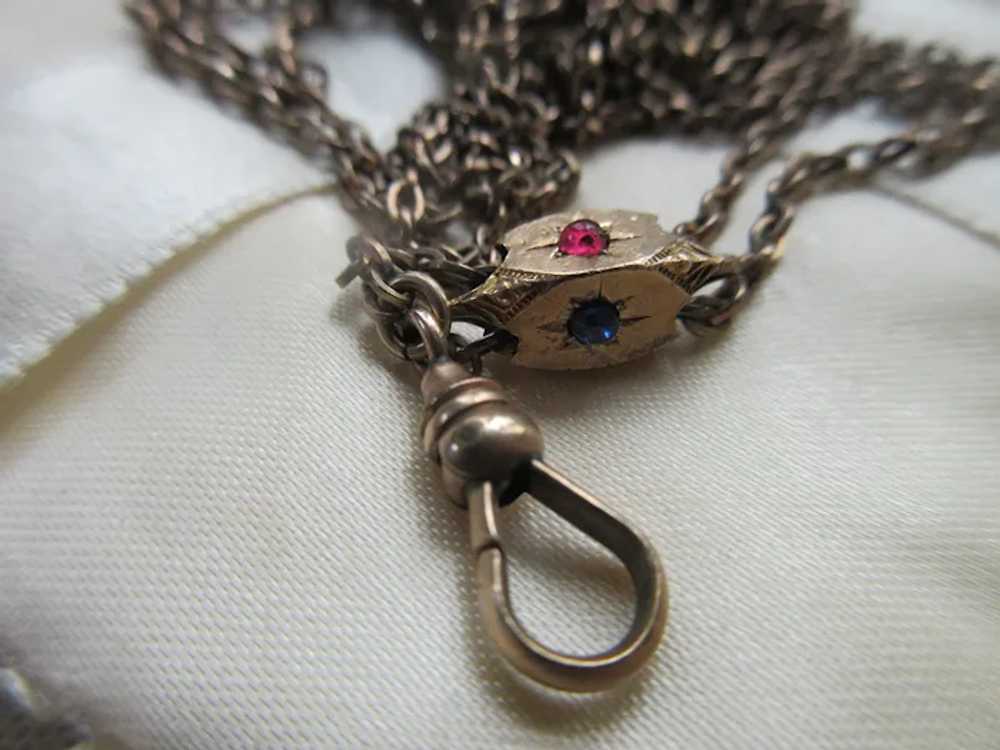 Antique Victorian Ladies Pocket Watch Slide Chain… - image 7