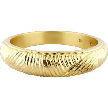 Estate Italian by Milor 14K Yellow Gold Textured … - image 1