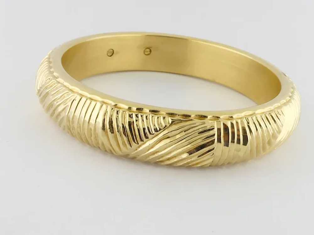 Estate Italian by Milor 14K Yellow Gold Textured … - image 3