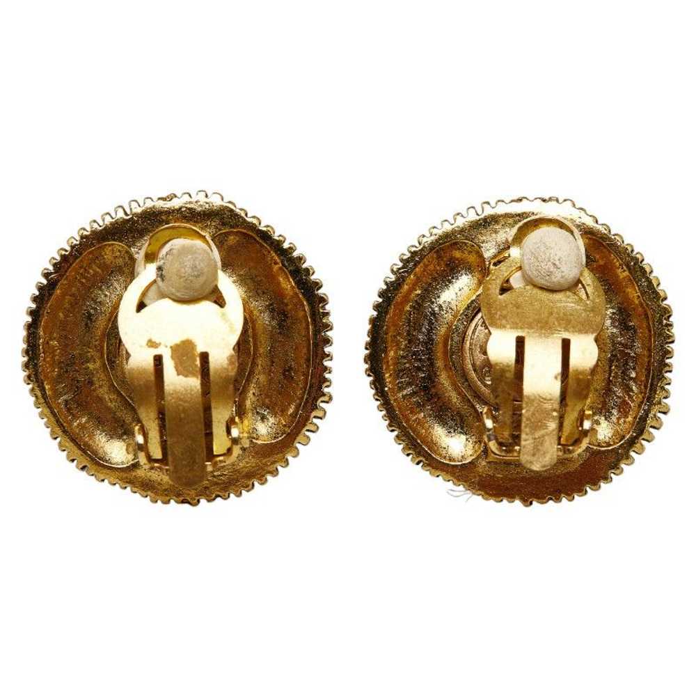 Chanel Chanel Chanel Pearl Earrings Gold Plated C… - image 3