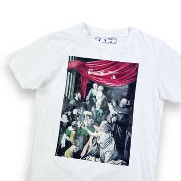 Mens off-white t-shirt painting - Gem