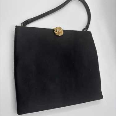 1940-50s Vintage Coblentz Black Leather cheapest Handbag Purse