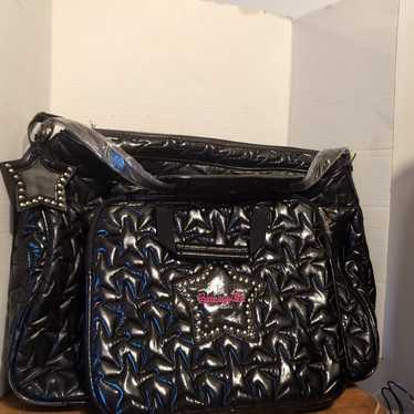 New Betseyville Black Padded Heart Quilted Two Pi… - image 1