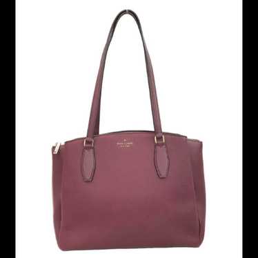 Kate Spade Monet Large Tote Bag A4 Wine Red Red Le