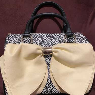 Betsey Johnson polka dot yellow bow purse