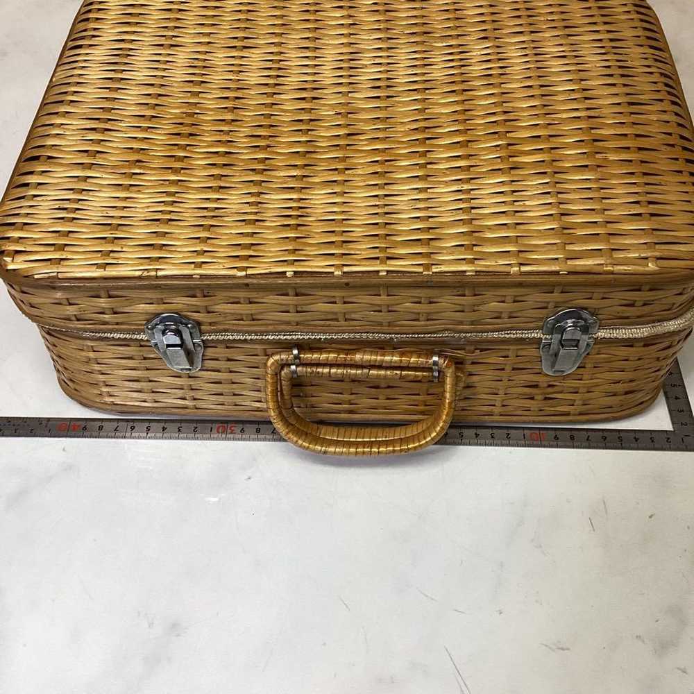 Bag, basket, rattan, retro, trunk, cute, brown (B… - image 12