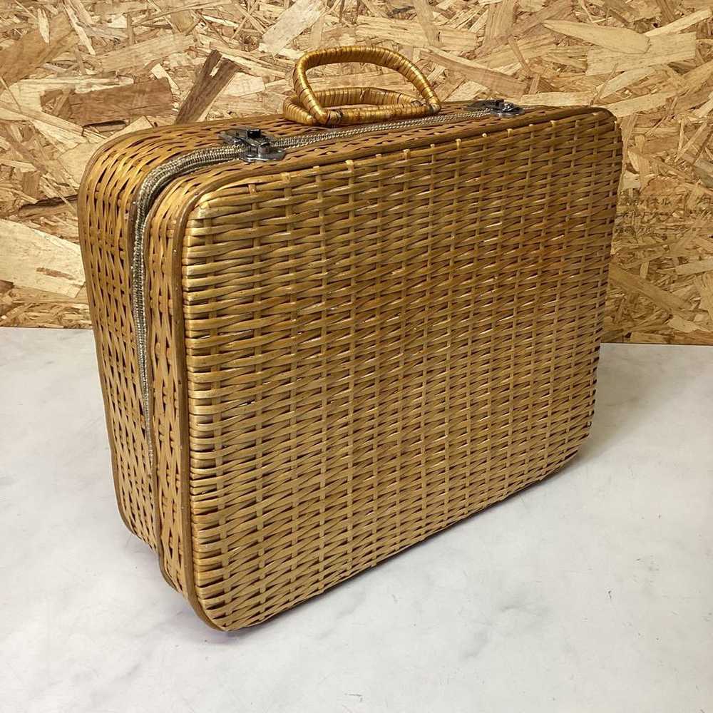 Bag, basket, rattan, retro, trunk, cute, brown (B… - image 2