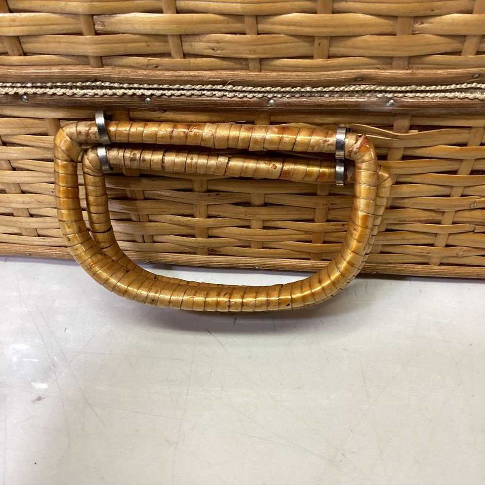 Bag, basket, rattan, retro, trunk, cute, brown (B… - image 8