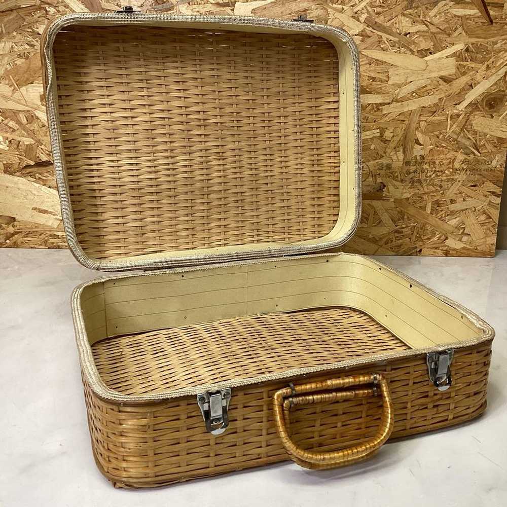 Bag, basket, rattan, retro, trunk, cute, brown (B… - image 9