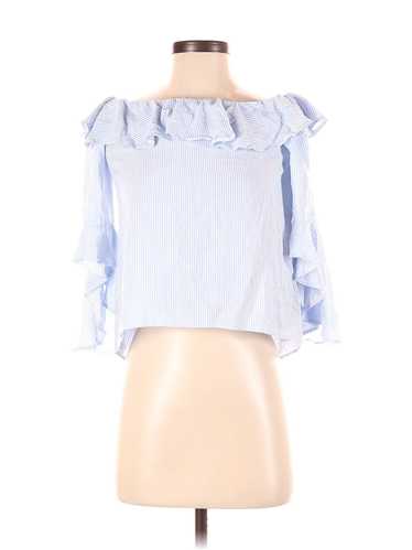 Bebe Women Blue 3/4 Sleeve Blouse 0