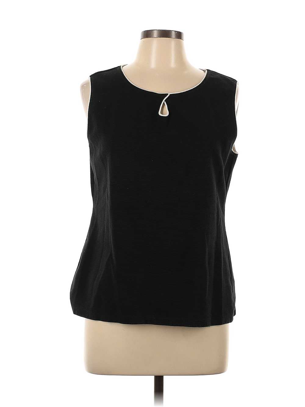 Talbots Women Black Sleeveless Top L - image 1