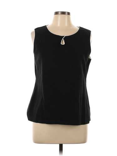 Talbots Women Black Sleeveless Top L