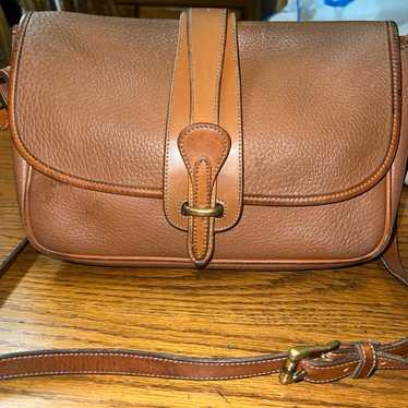 Vtg Dooney & Bourke Taupe 2024 AWL Equestrian Crossbody Bag