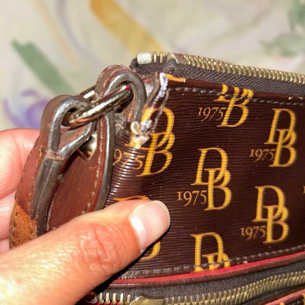 Vintage Dooney&Bourke 1975 Brown Signature Crossb… - image 7