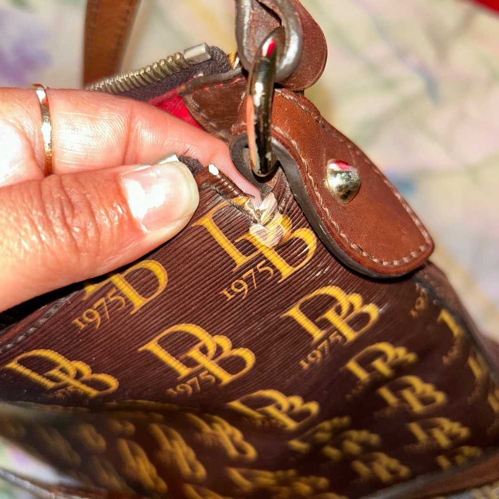 Vintage Dooney&Bourke 1975 Brown Signature Crossb… - image 8