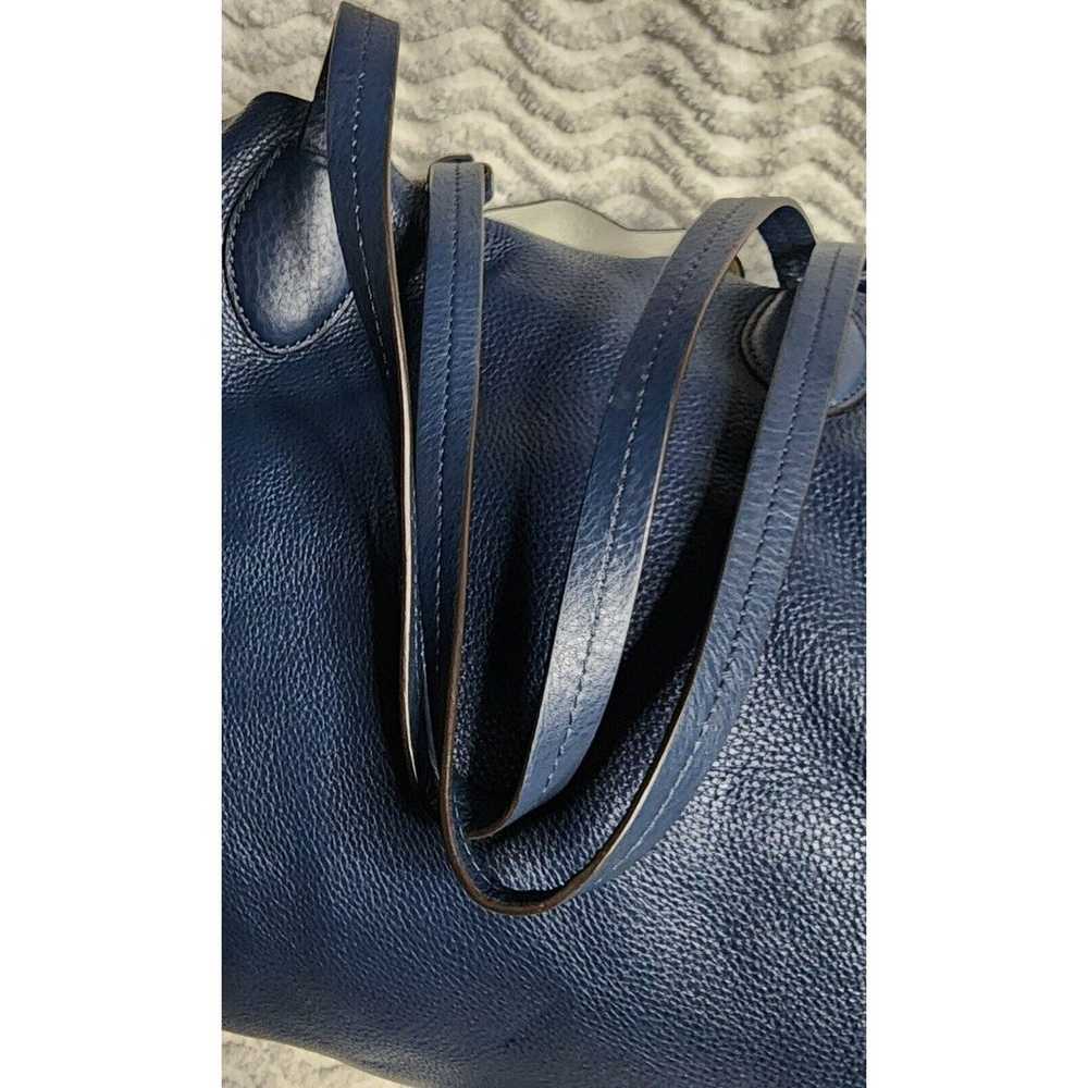 Rare MICHAEL KORS 2pc Leather NAVY/WHITE Reversib… - image 6