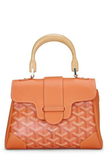 Orange Goyardine Canvas Saigon Souple Mini