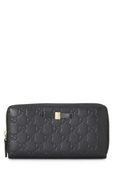 Black Guccissima Zip Around Wallet