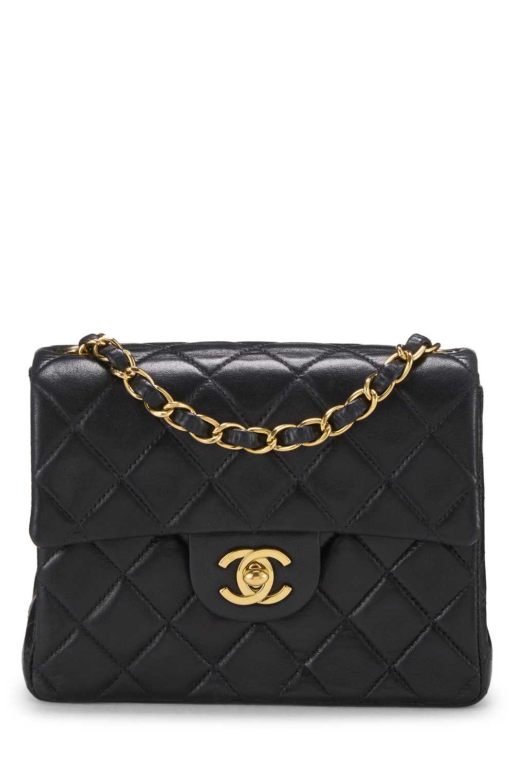 Black Quilted Lambskin Half Flap Mini - image 1