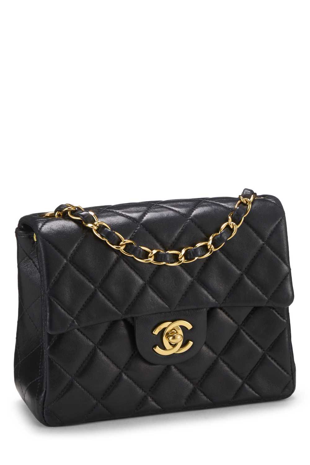 Black Quilted Lambskin Half Flap Mini - image 2