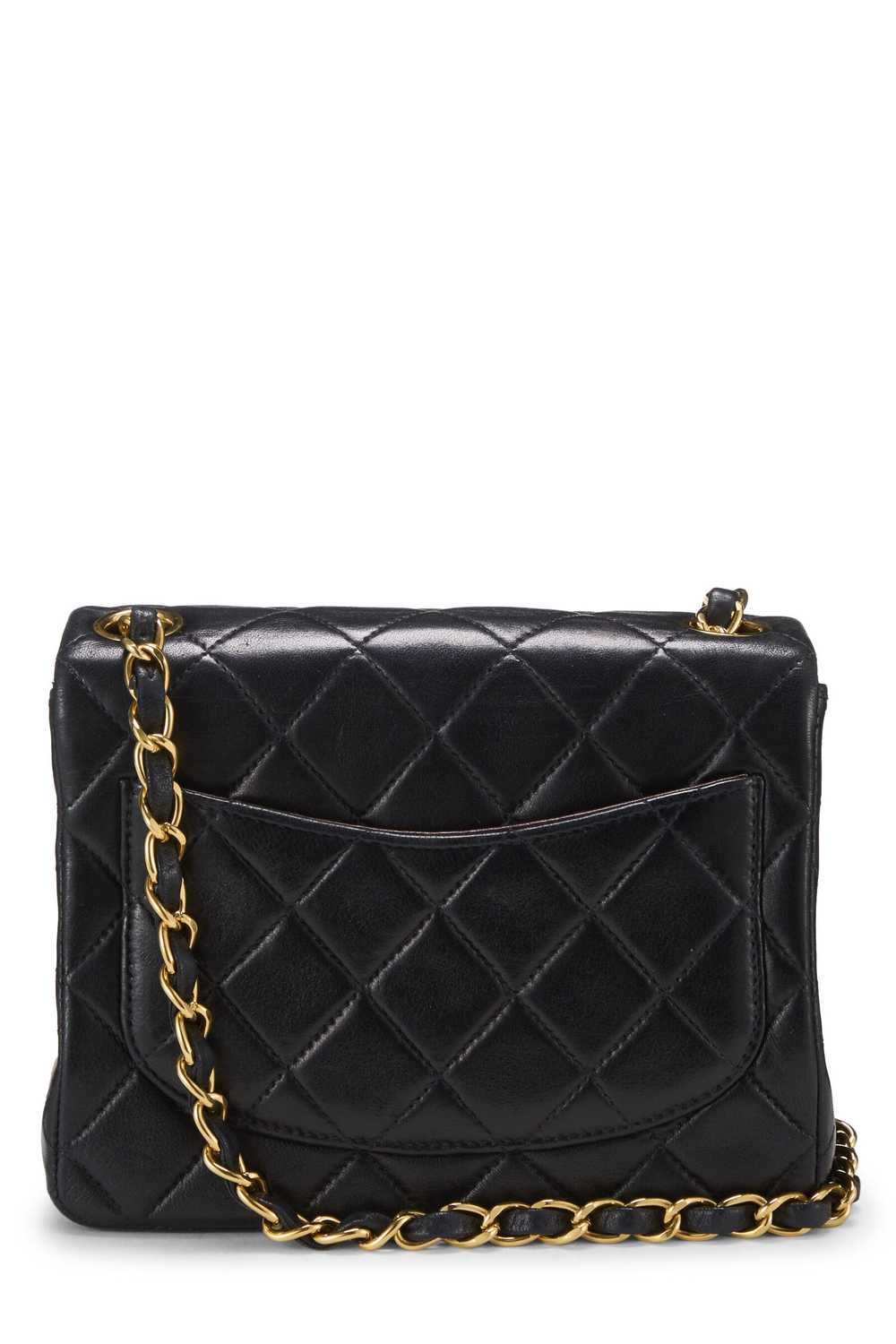 Black Quilted Lambskin Half Flap Mini - image 4