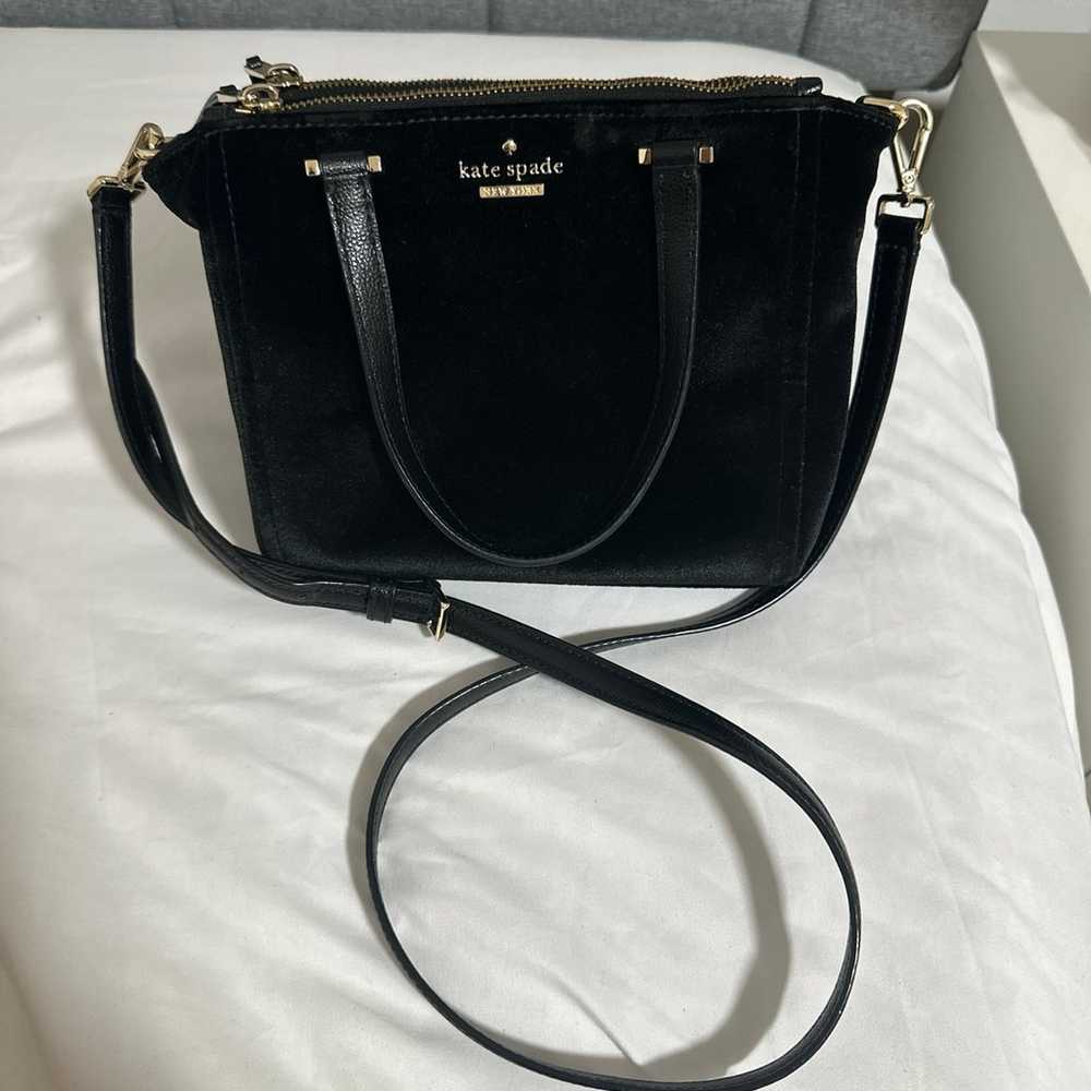 Kate Spade black velvet bag - image 2