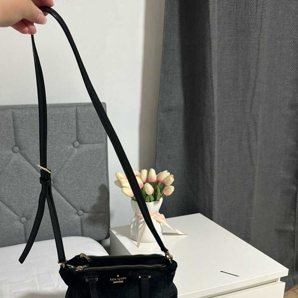 Kate Spade black velvet bag - image 9