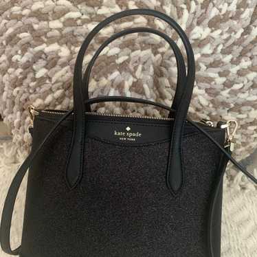 Kate Spade Small Shimmy Glitter Satchel BLACK