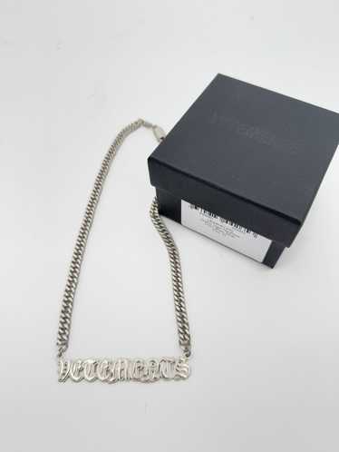 Vetements Vetements Gothic Logo Necklace Chain Sil