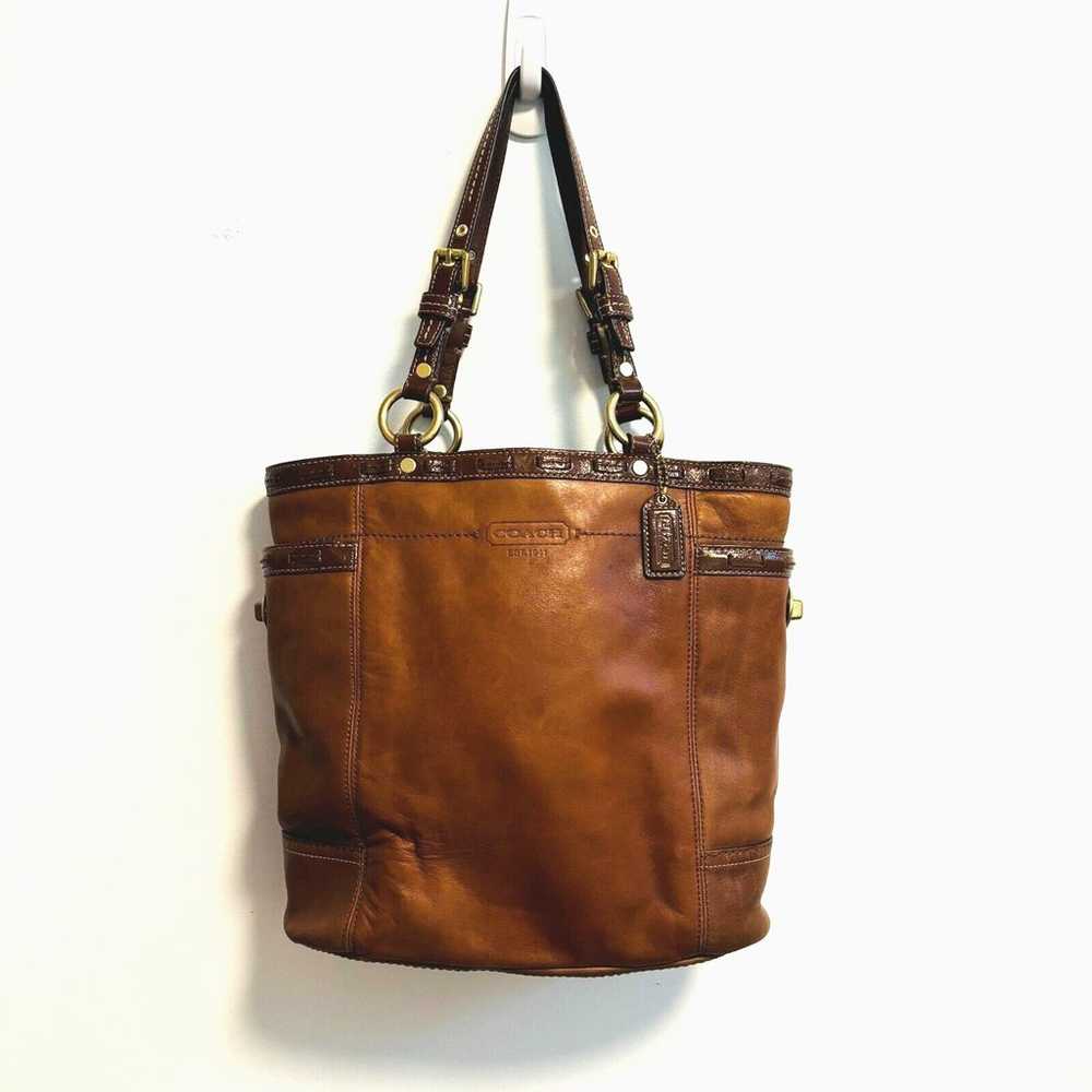 Coach Purse Womens Vinatge Gallery North South Br… - image 1