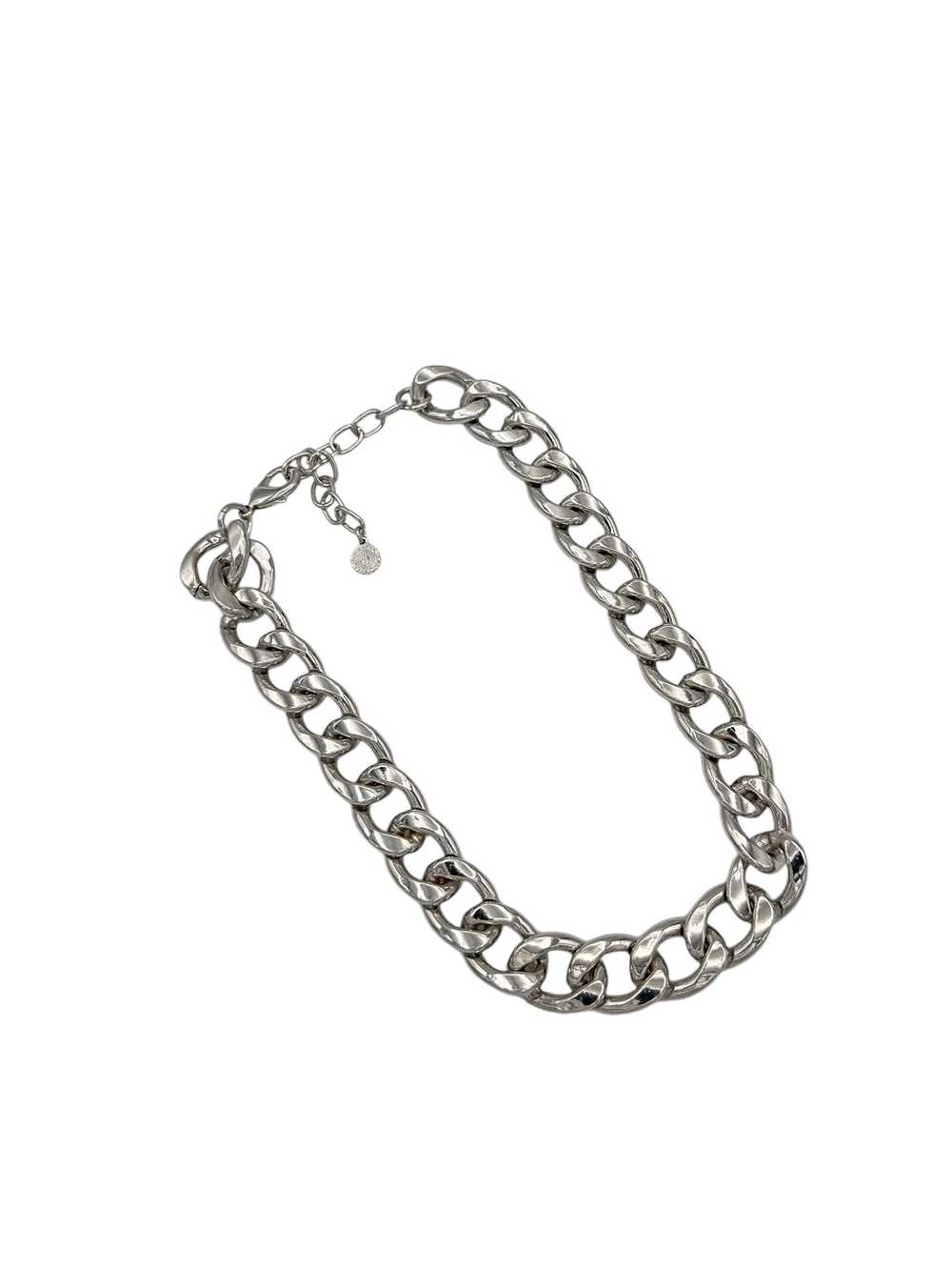 Graziano Heavy Silver Chunky Cuban Link Chain Nec… - image 4