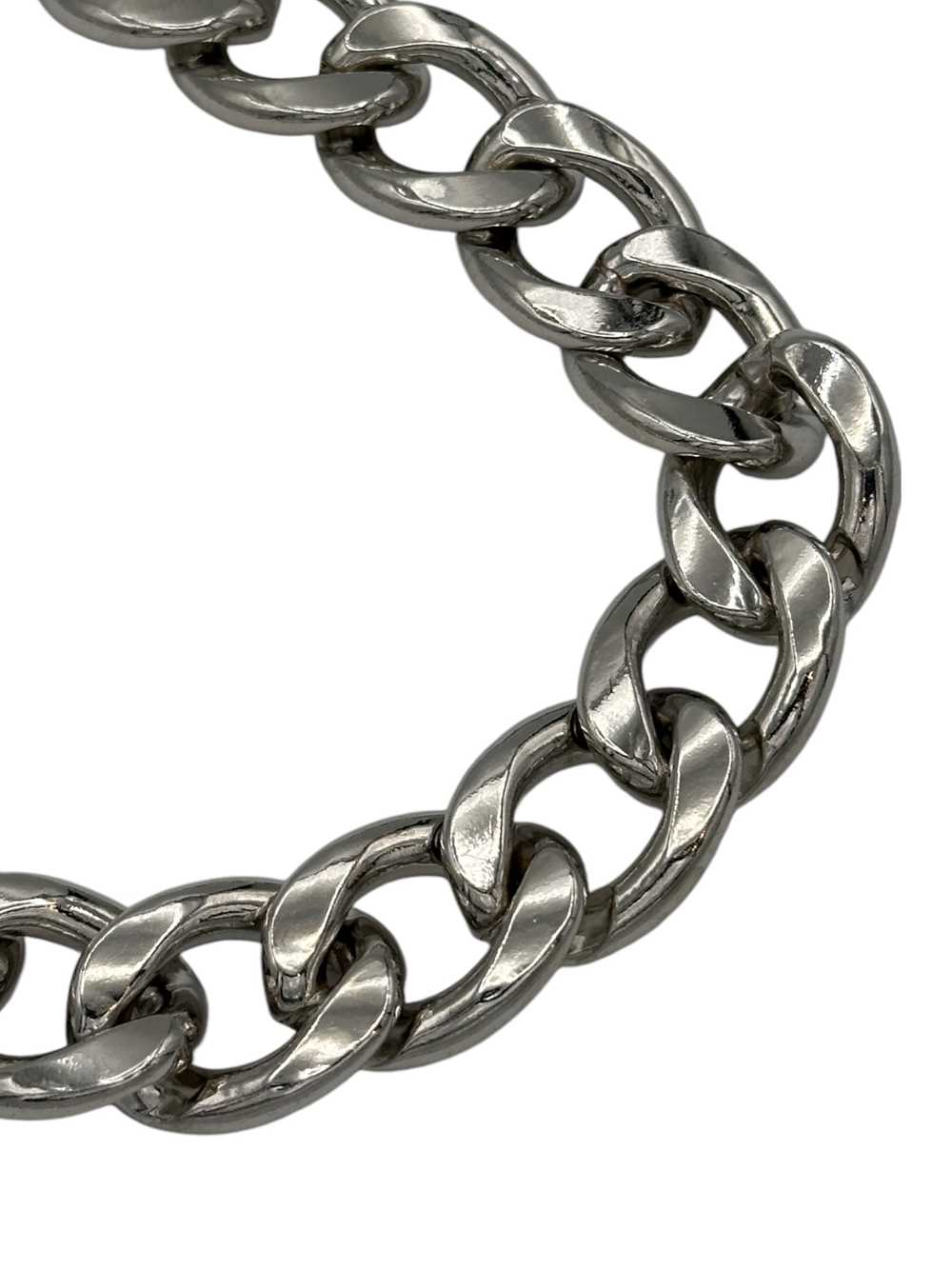 Graziano Heavy Silver Chunky Cuban Link Chain Nec… - image 6