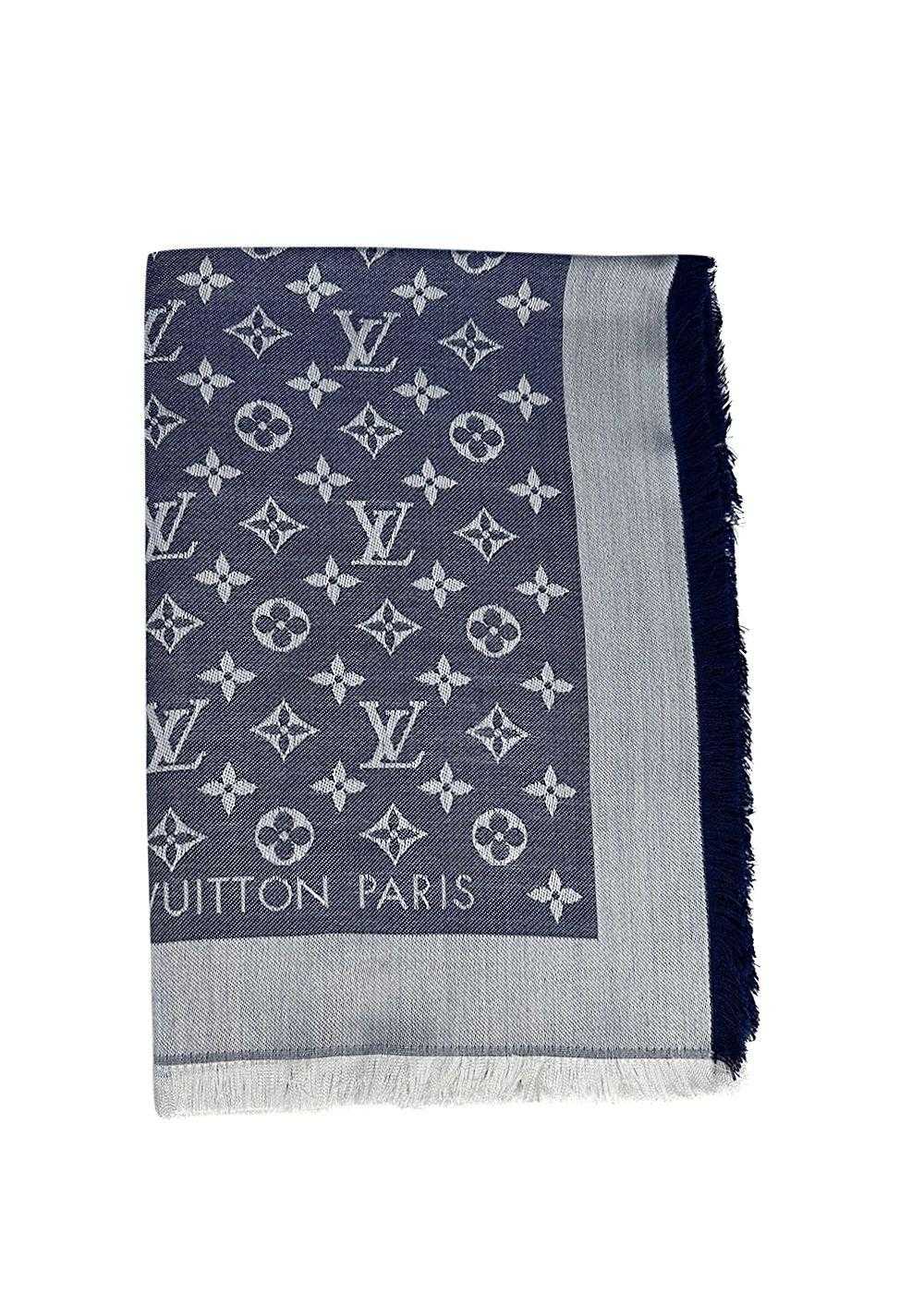 Product Details Louis Vuitton Navy Monogram Silk … - image 1