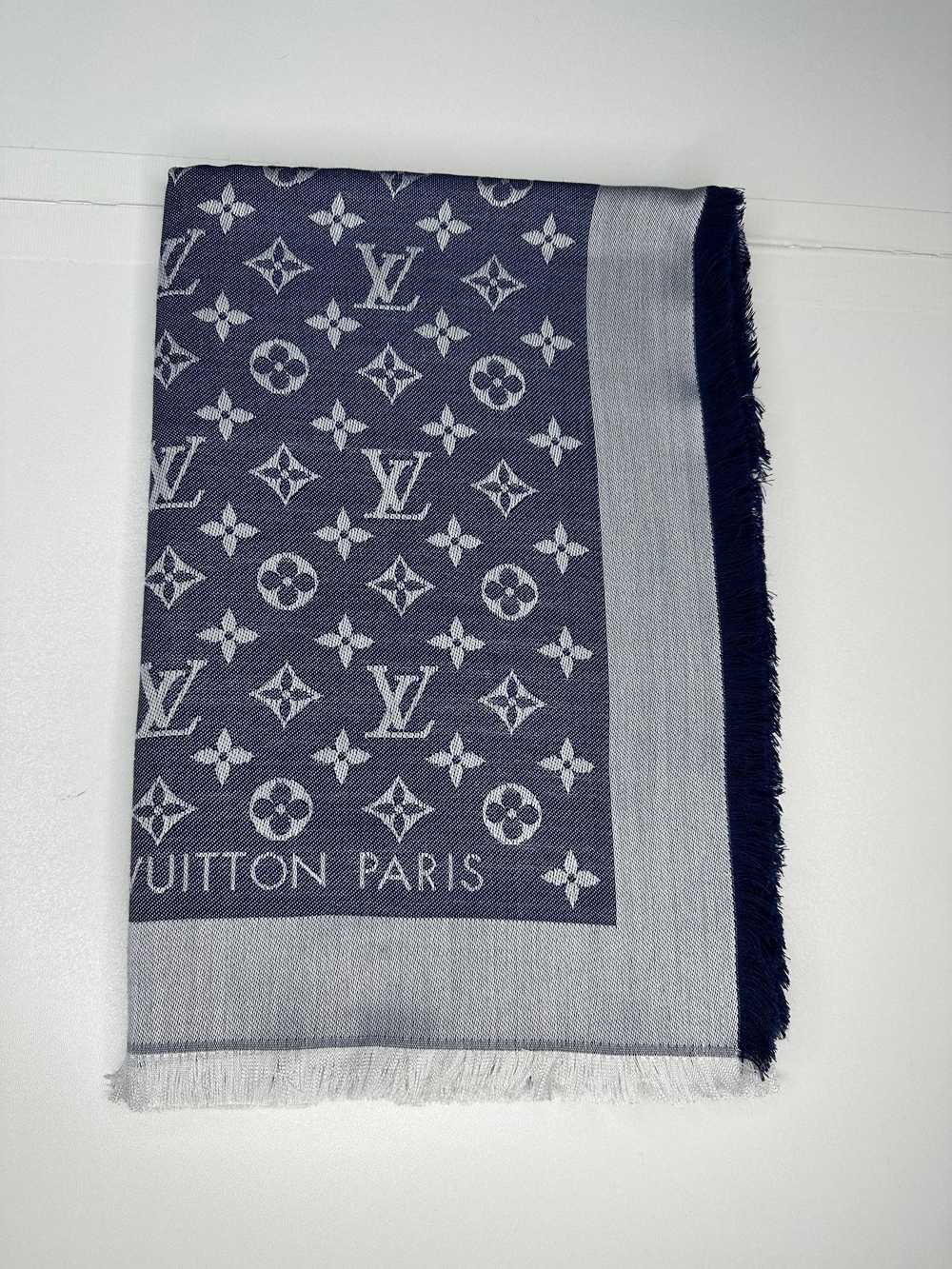 Product Details Louis Vuitton Navy Monogram Silk … - image 2