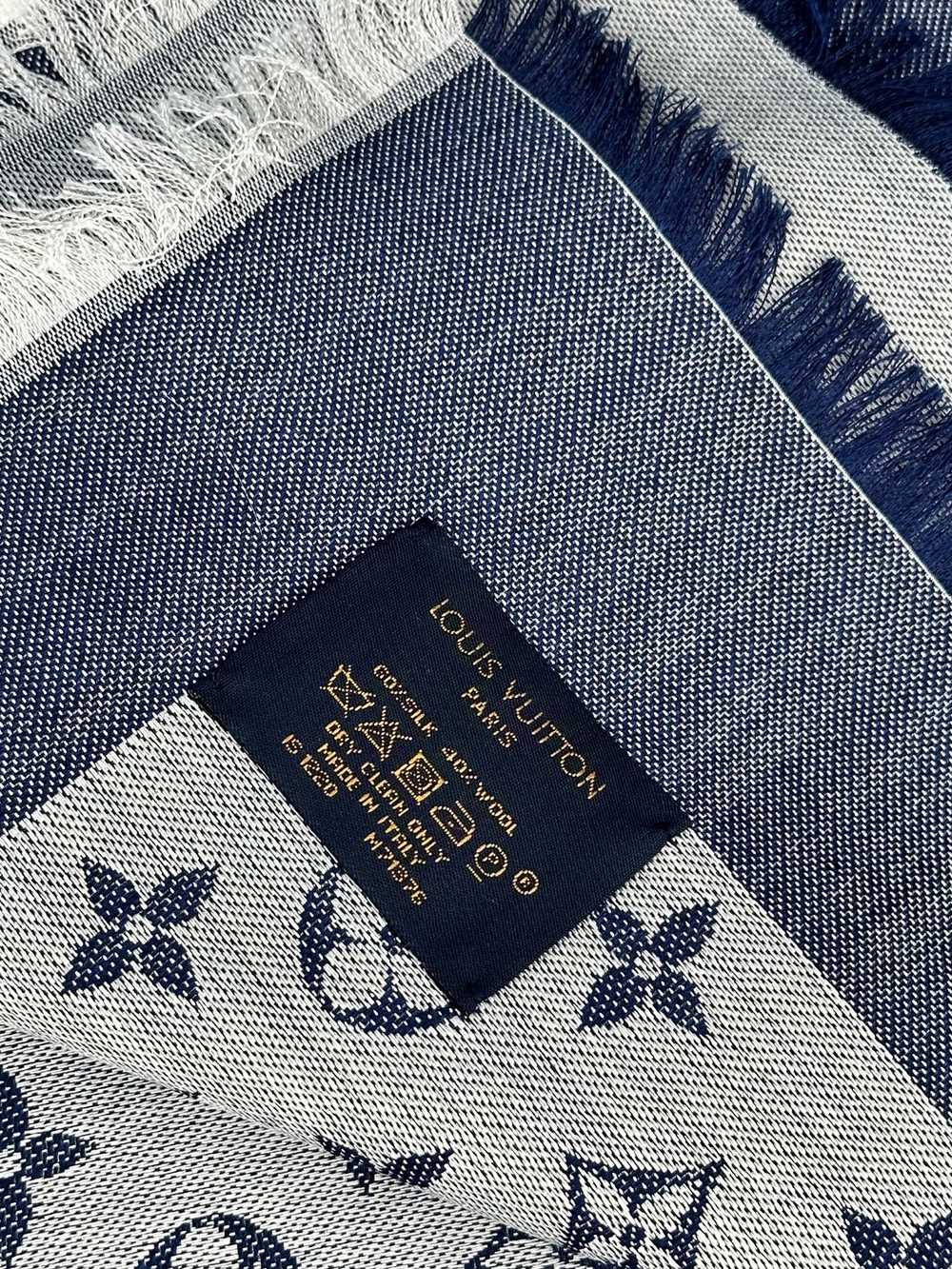 Product Details Louis Vuitton Navy Monogram Silk … - image 6