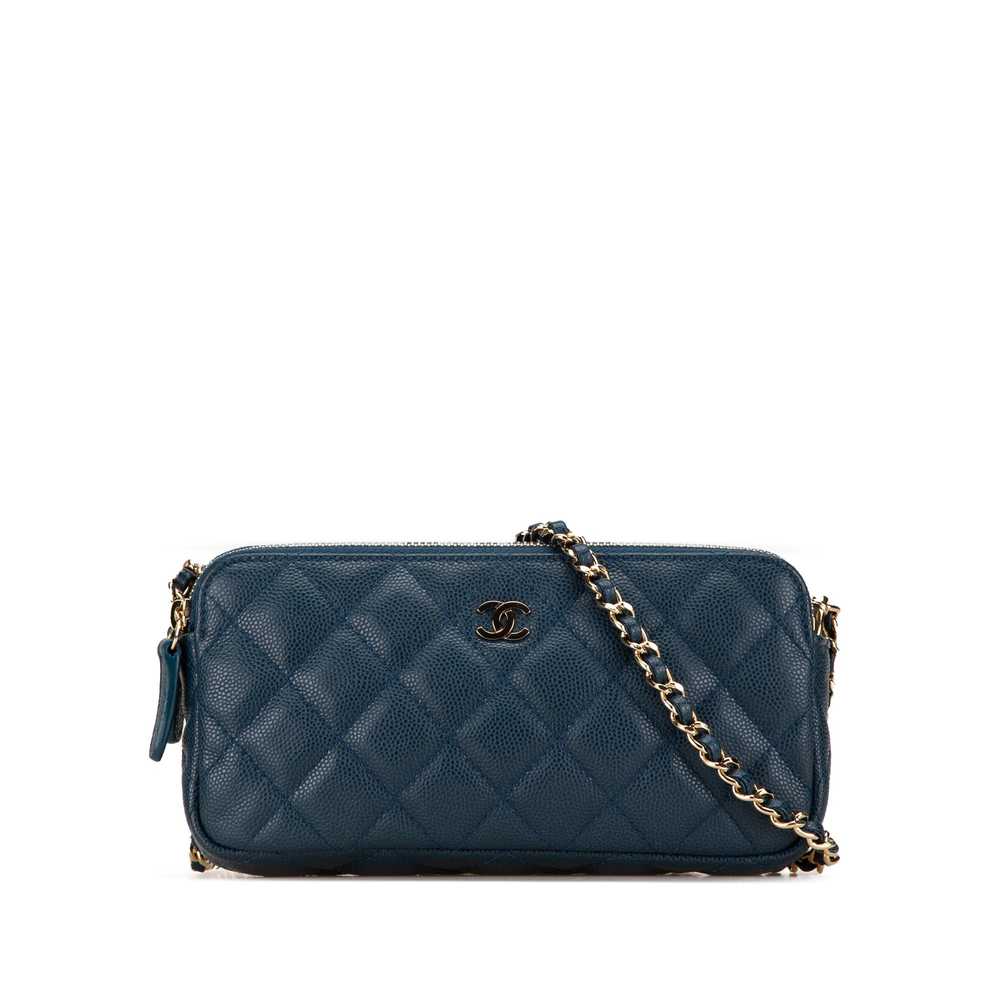 Product Details Chanel Navy Caviar Leather Quilte… - image 1