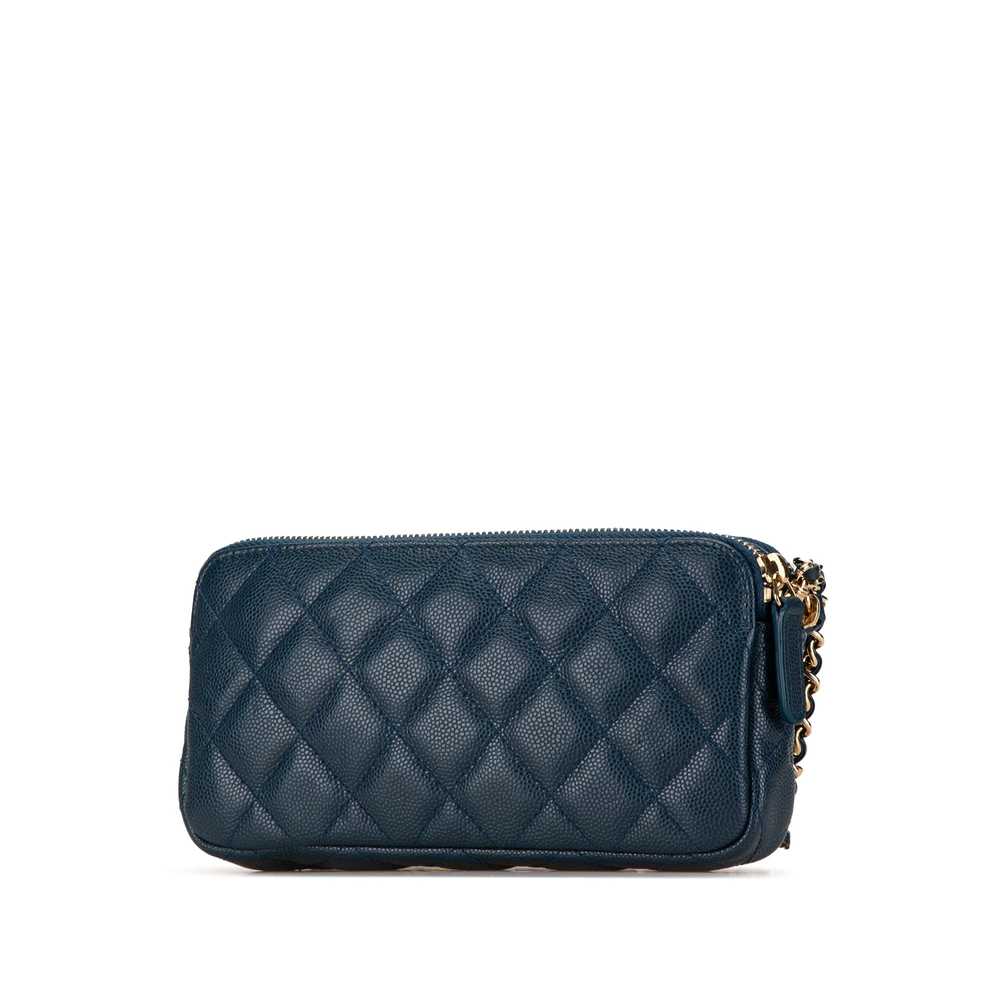 Product Details Chanel Navy Caviar Leather Quilte… - image 2