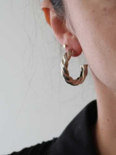 Twisted Silver Hoops