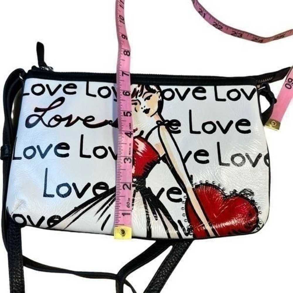 Brighton LOVE White handbag purse shoulder bag - image 6