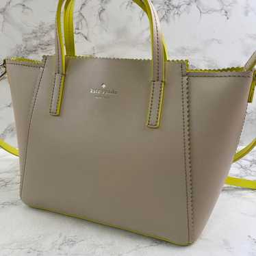 kate spade two-tone genuine leather tote bag.