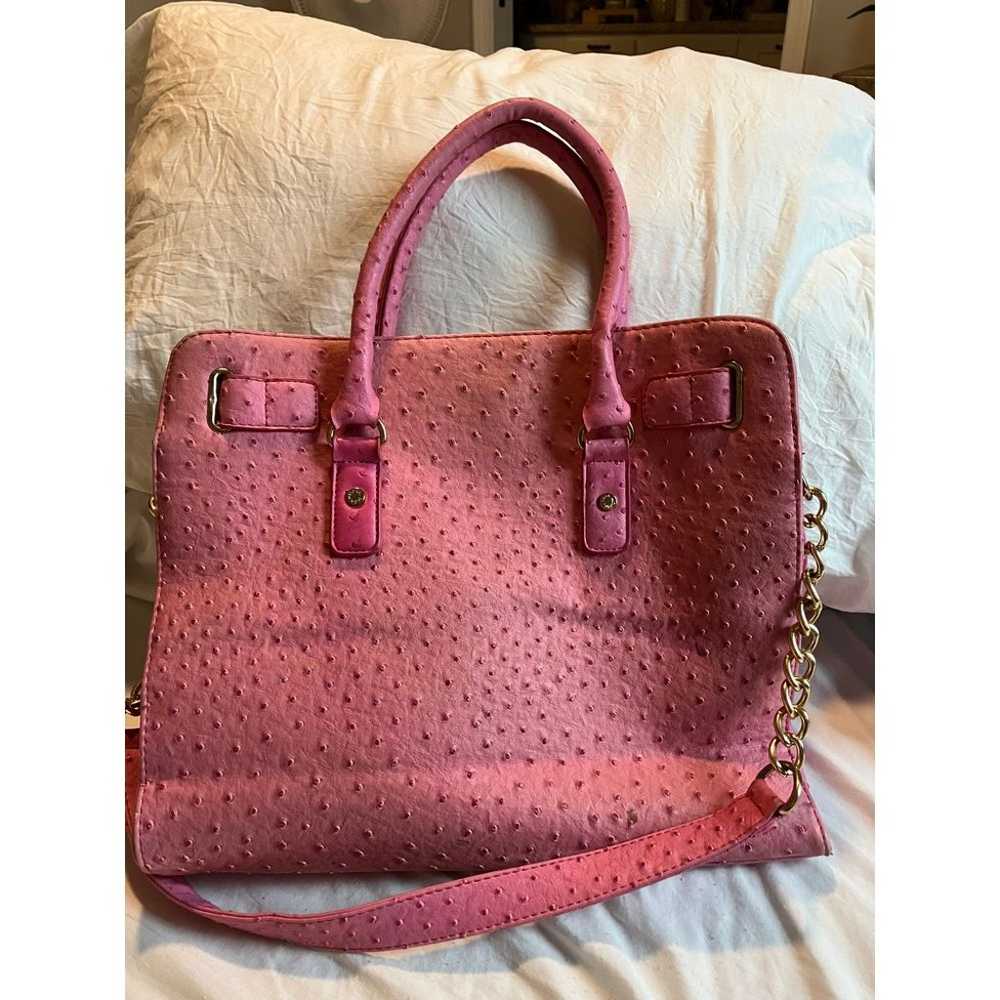 Michael Kors Pink Ostrich Purse - image 3