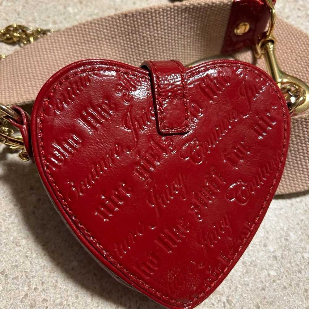 Vintage Y2K HTF Juicy Couture red heart bag - image 3