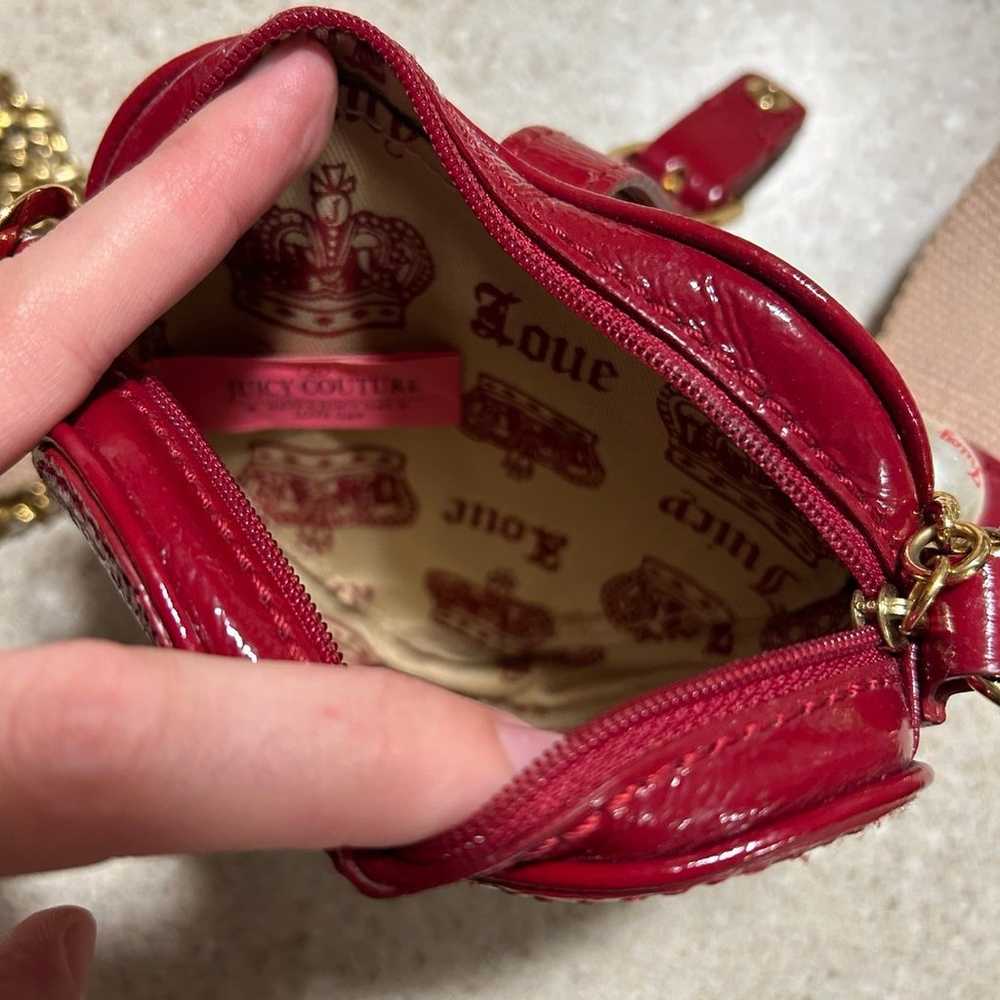 Vintage Y2K HTF Juicy Couture red heart bag - image 7