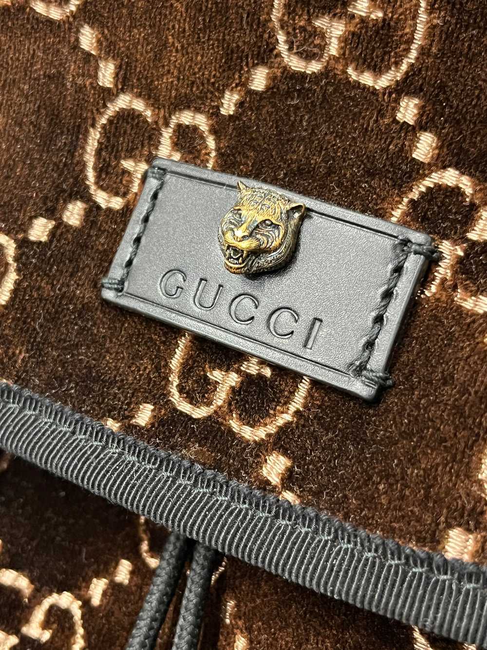 GUCCI/Backpack/M/Monogram/Velour/BRW/VELVET GG BA… - image 6