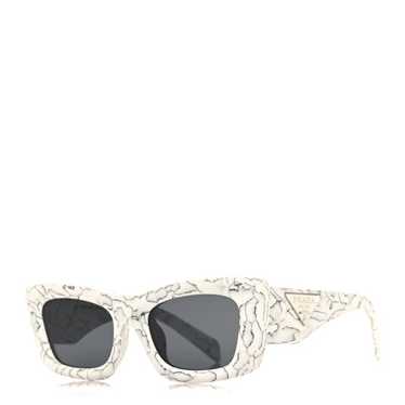 PRADA Acetate Symbole Sunglasses SPR 13Z White Ma… - image 1