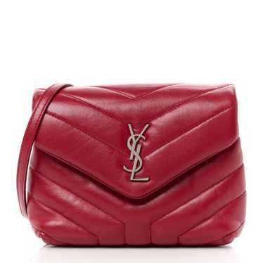 SAINT LAURENT Calfskin Y Quilted Monogram Toy Loul